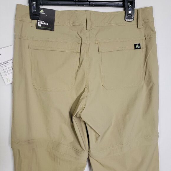 Allforth Womens Pants Size 4 Convertible Khaki Nesting 7" Zip Off Relaxed Fit - Picture 5 of 10